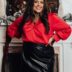 Red blouse. New without tags.